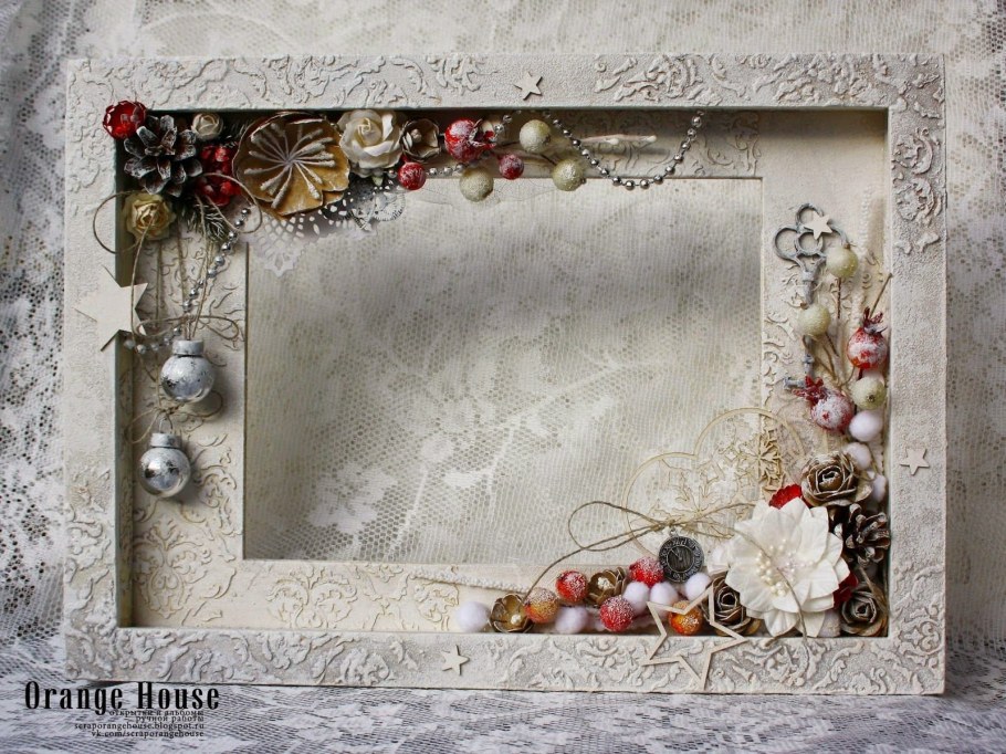 Новогоднее панно на фоторамке