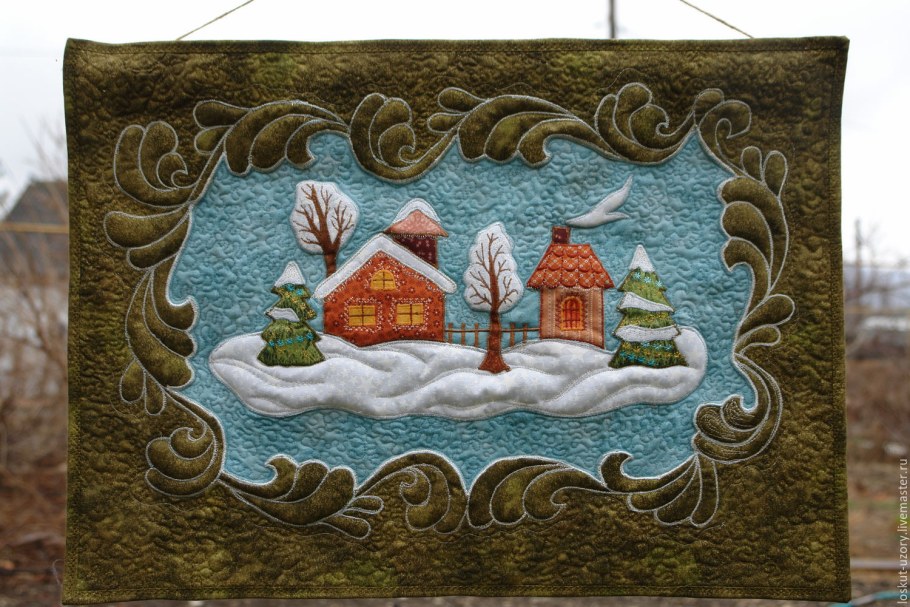 Объемные панно из ткани