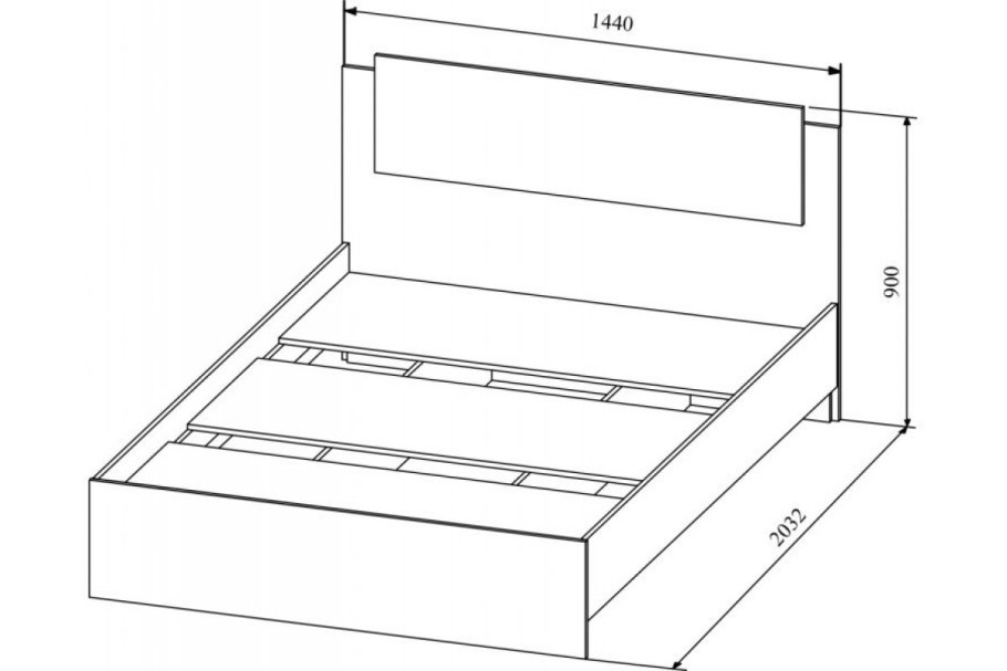 МС Софи кровать сонома/белый СКР 1600.1*