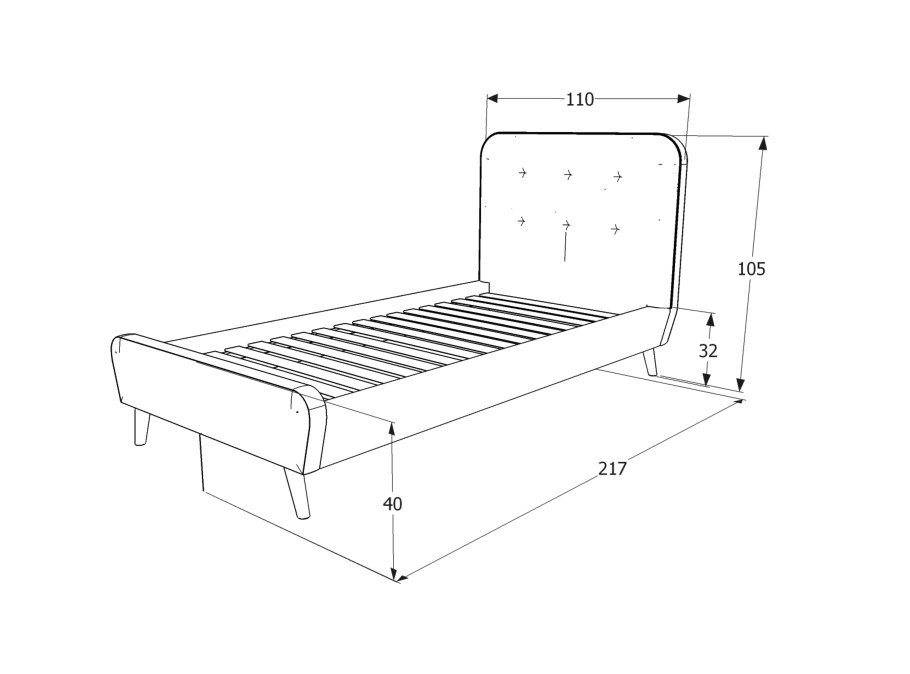 Кровать Тиффани 90x200