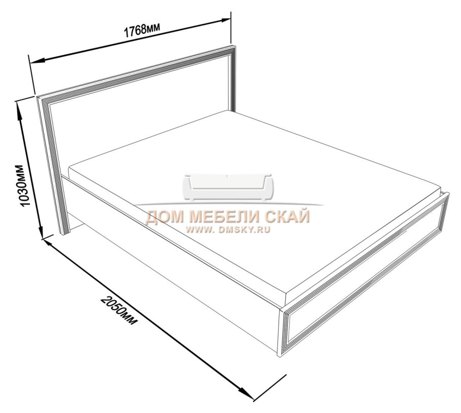 Габариты двуспальной кровати стандарт