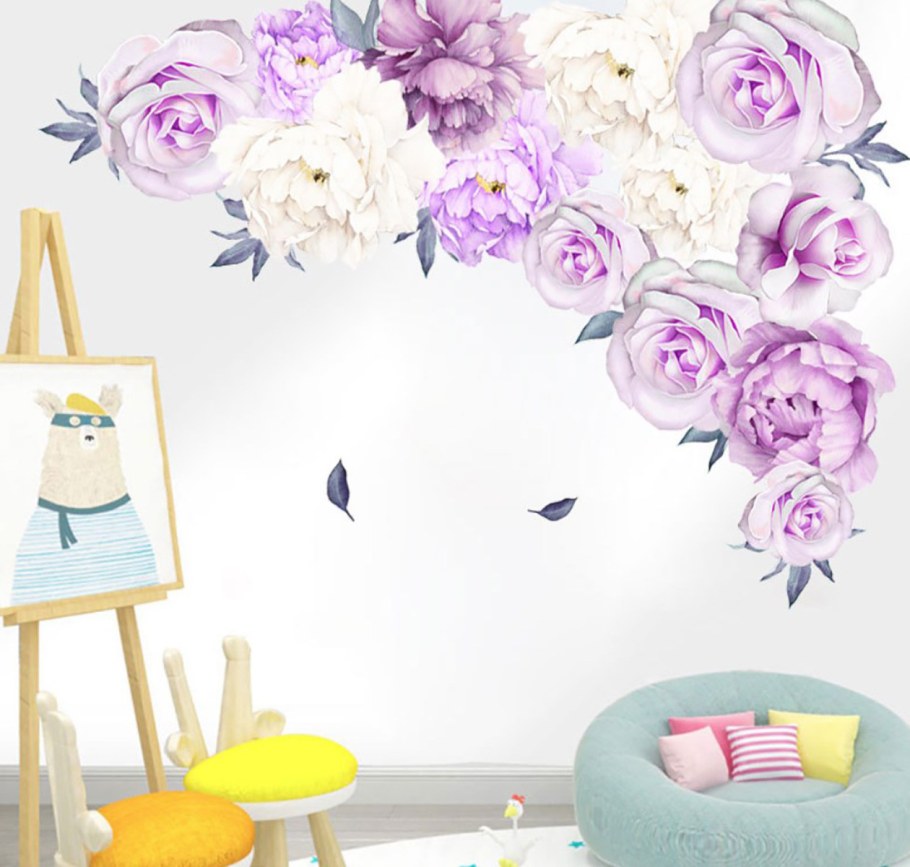 Наклейки на стену цветы
