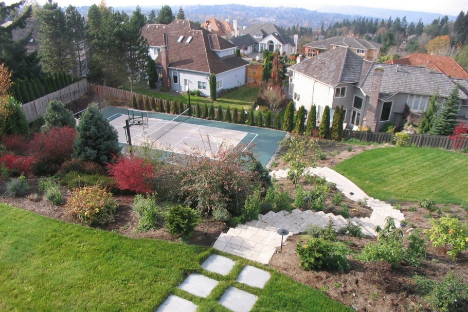 Ландшафт участка с уклоном