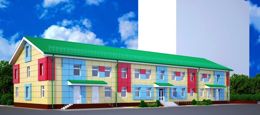 Двухэтажный детский сад