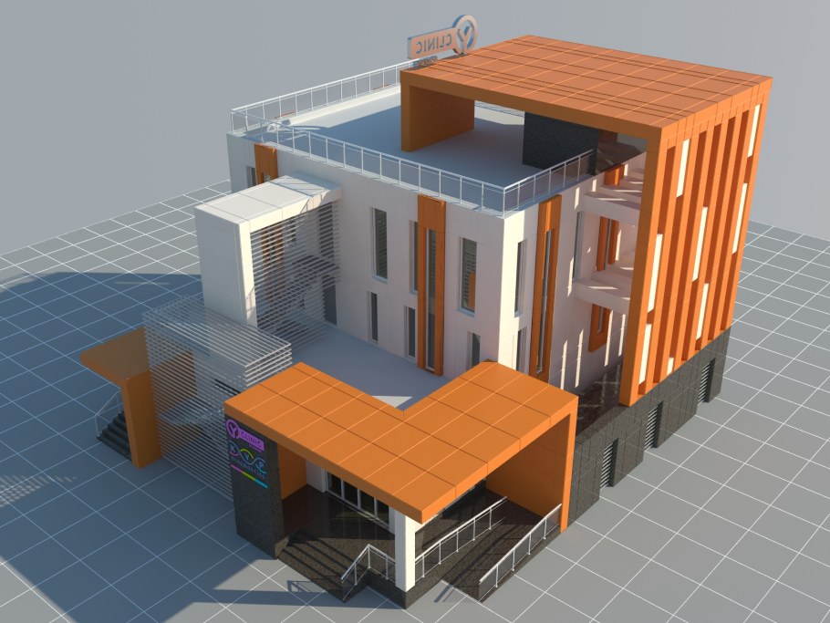 Проект здания поликлиники