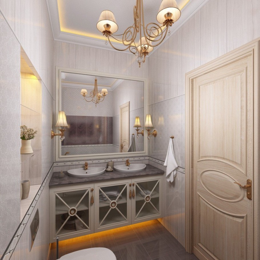 Классический стиль ванной комнаты