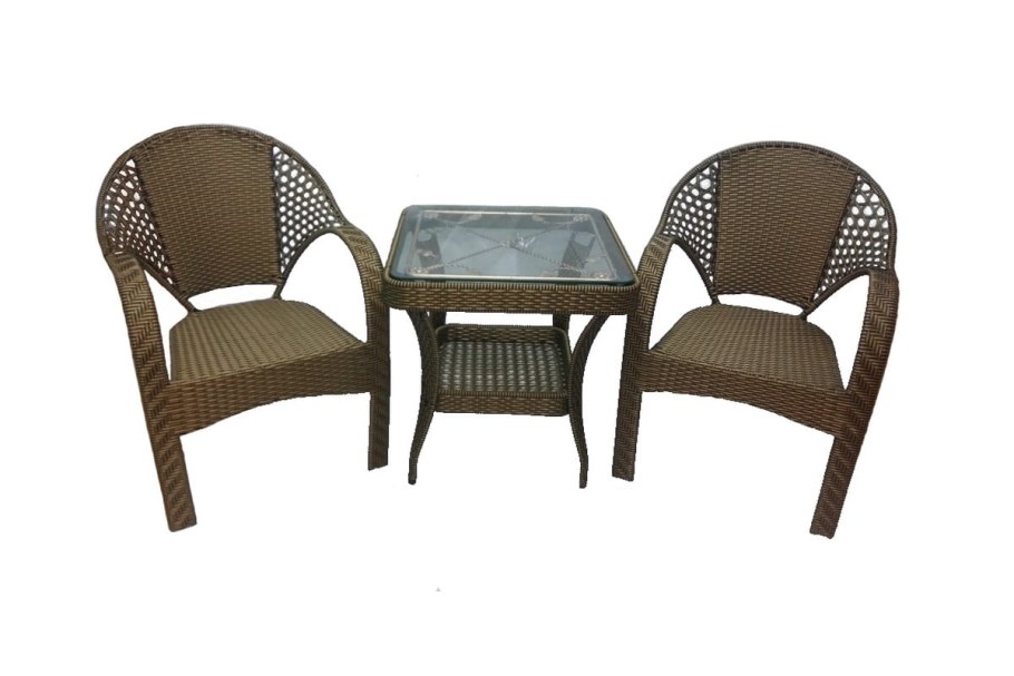 Набор мебели "Орлеан" (стол 70/70; 2 кресла 63/64/82; Техно ротанг/плетение/)