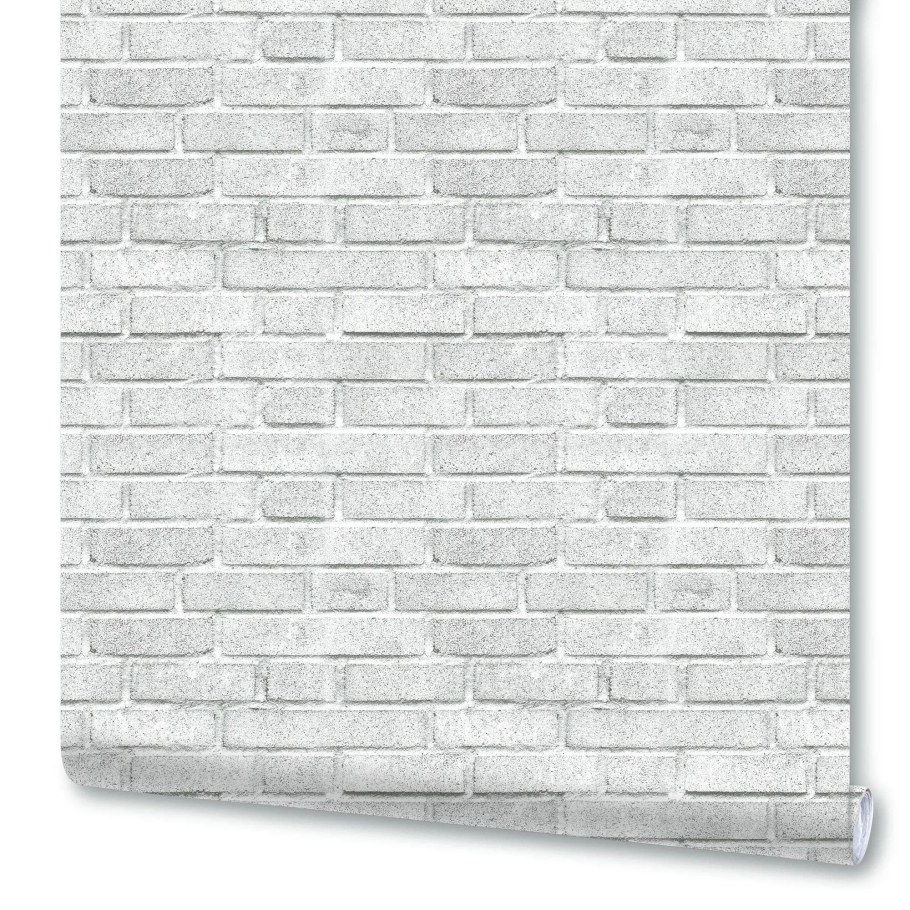 Обои бумажные гофрированные кирпичики 0.53х10 м цвет тёмно-серый