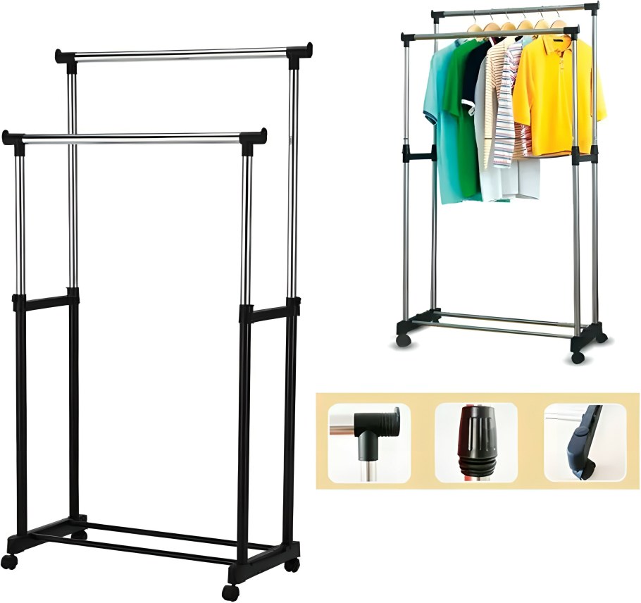 Напольная передвижная стойка для одежды Single-Pole Telescopic clothes Rack