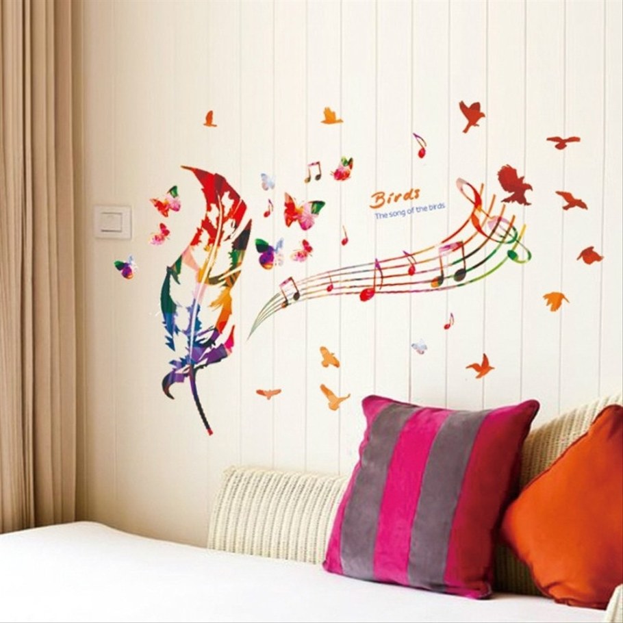 Наклейки на стену цветные