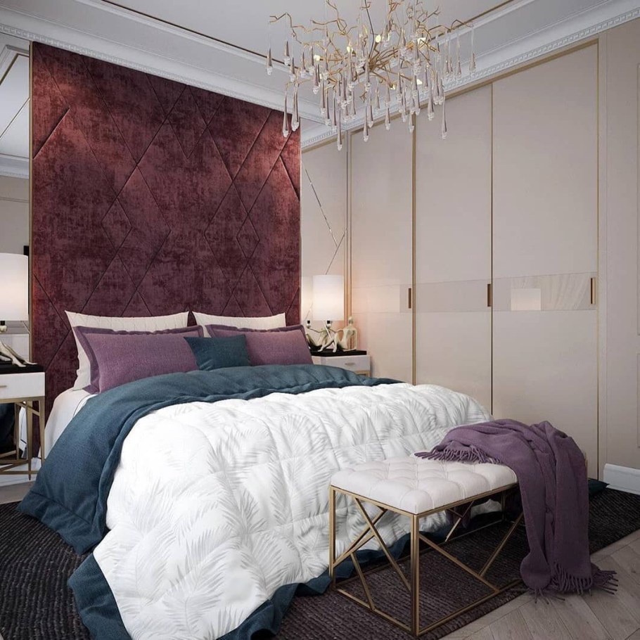 Мягкая стеновая панель для спальни