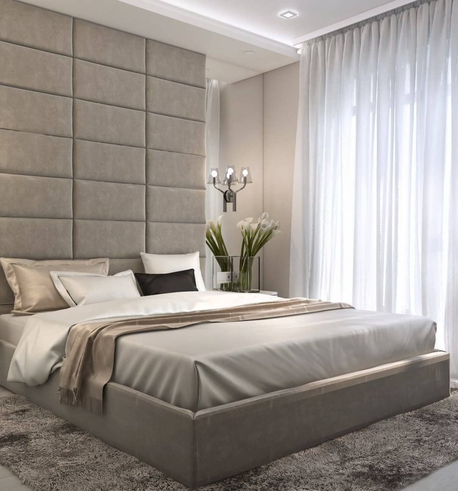 Мягкая стеновая панель для спальни