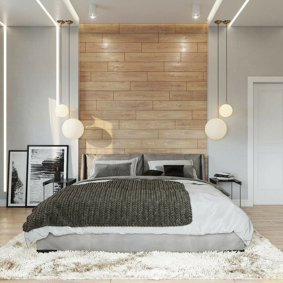 Отделка стен в спальне