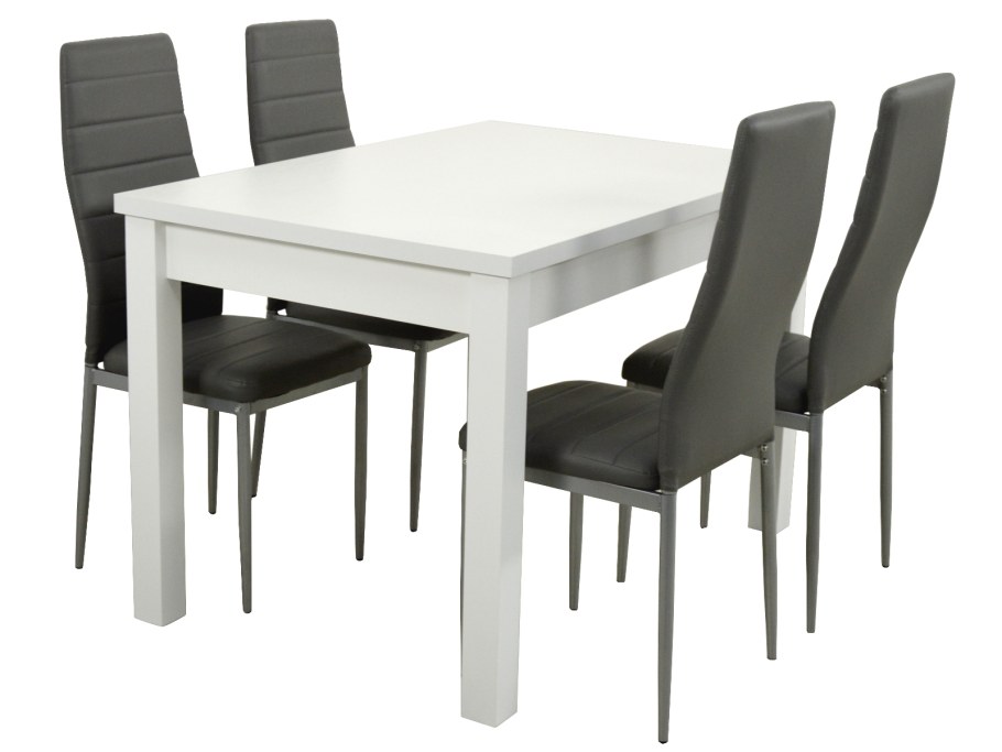 Обеденная группа 160х90 Hugo-XL черный и 4 стула alan (Black...