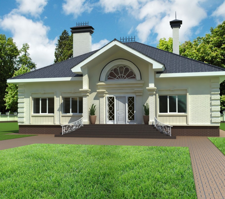 Красивые фасады одноэтажных