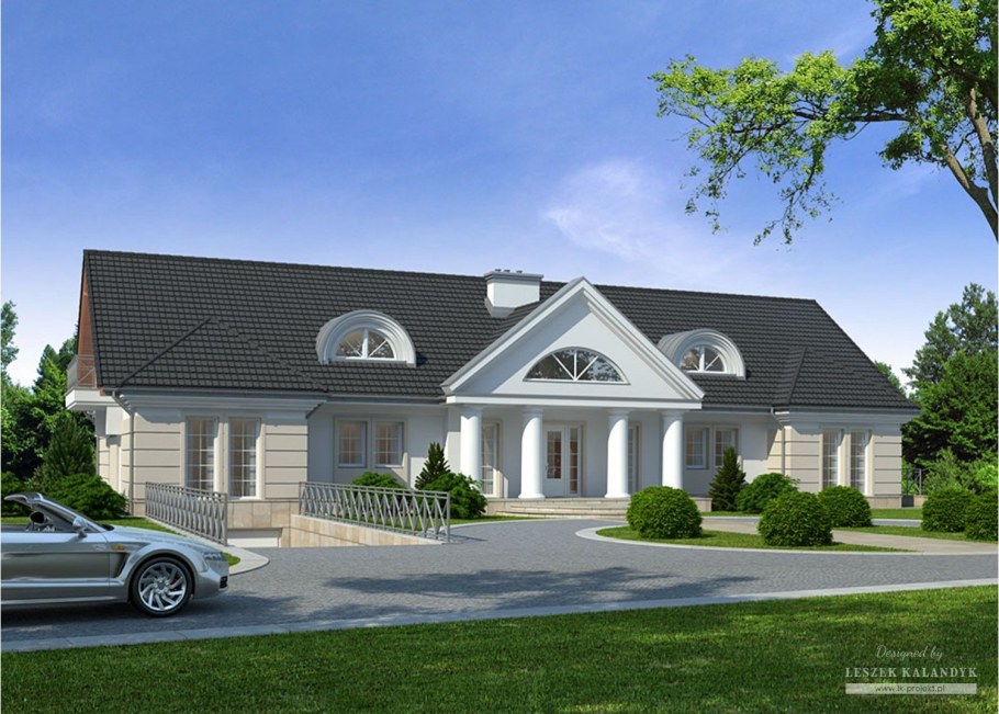 Одноэтажные коттеджи в классическом стиле