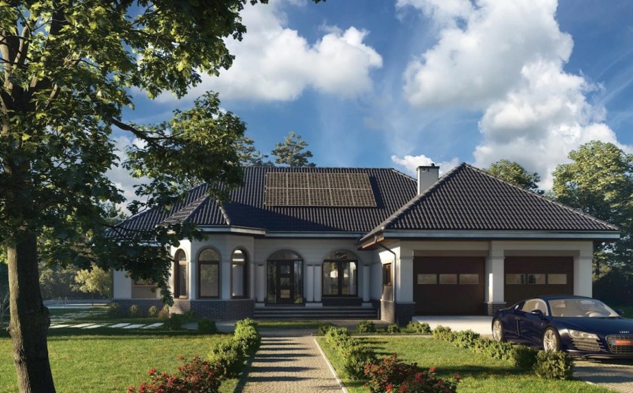 Одноэтажный дом 200кв с террасой