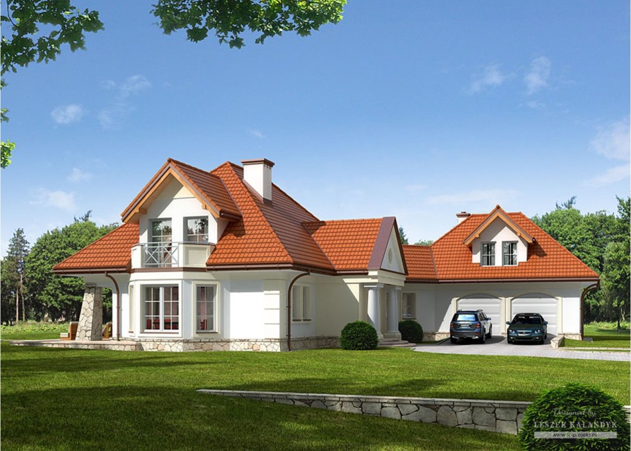 Классический дом с мансардой