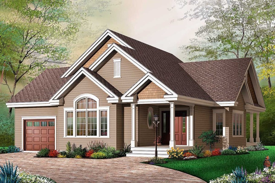 Красивые крыши одноэтажных домов в американском стиле