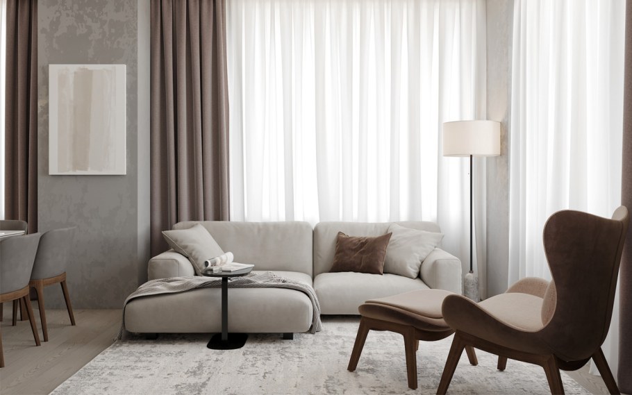 Современные шторы для гостиной 2022