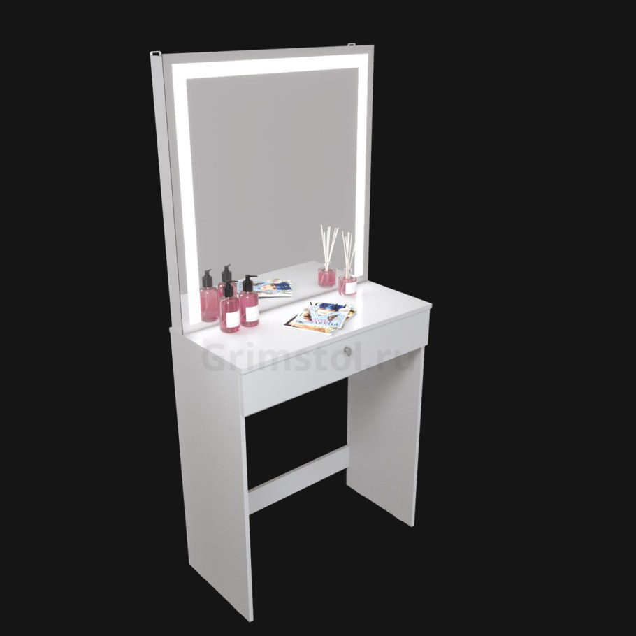 Столик гримерный с зеркалом (2 ящика, зеркало 1000х650)