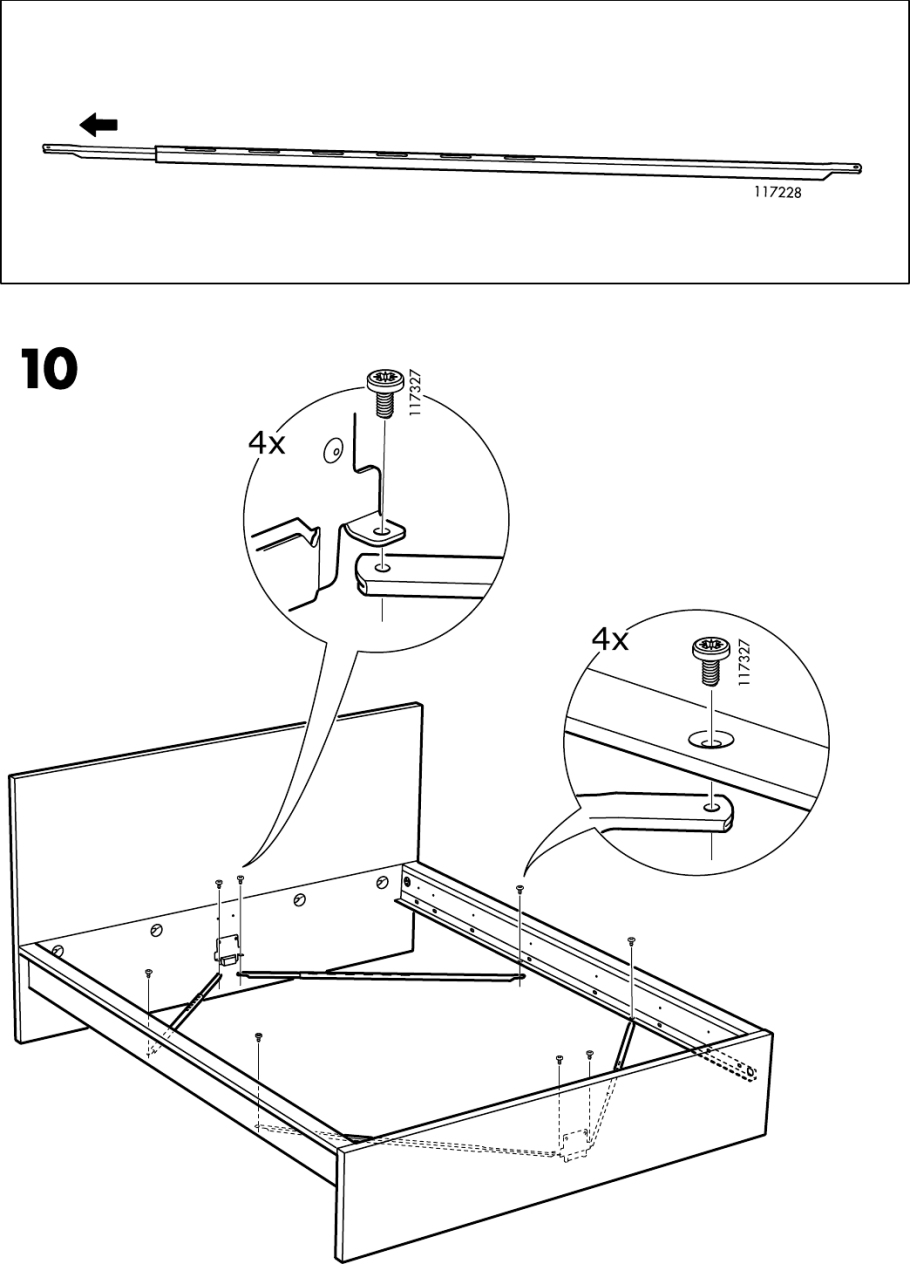 Схема сборки кровати икеа Skorva