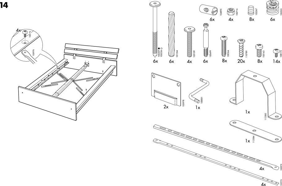 Крепёжные болты для кровати икеа