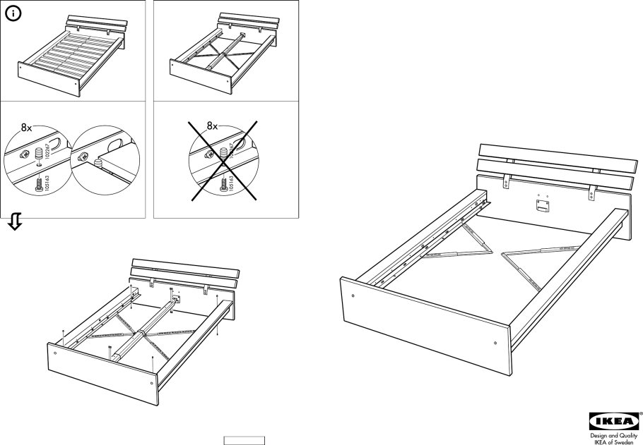 Ikea Malm кровать инструкция