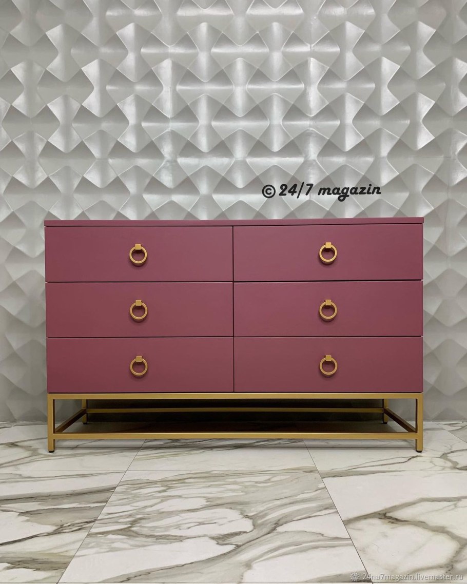 Комод металл и массив