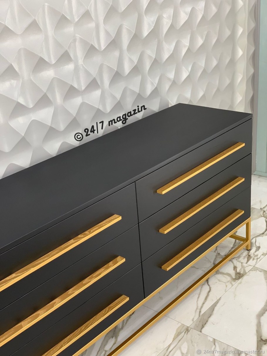 Комод бордовый матовый