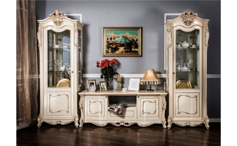 Гостиная Джоконда крем глянец Эра