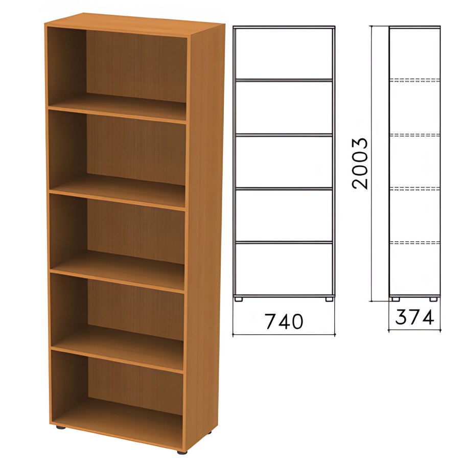 Шкаф полузакрытый "монолит", 740х390х2050 мм, цвет бук Бавария (комплект)