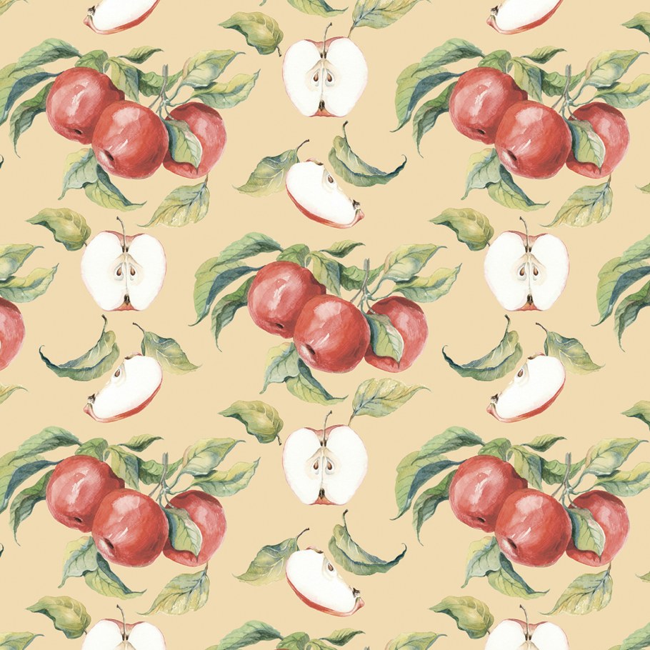 Принт яблоки