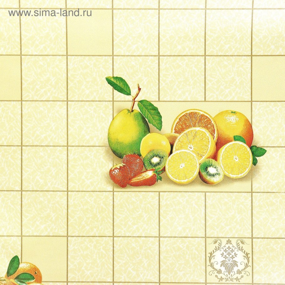 Виниловые обои с фруктами для кухни