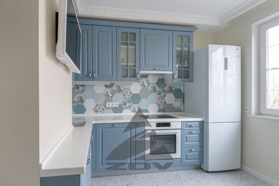 Кухня Лонгфорд ПВХ деним