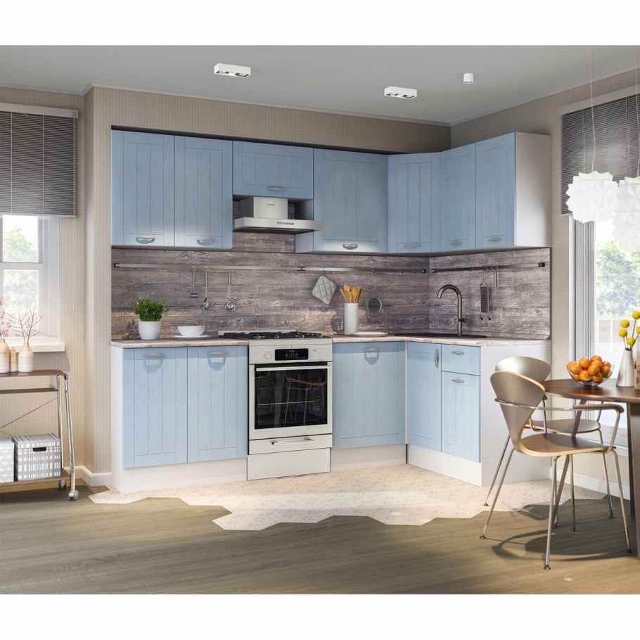 Кухня Кантри Оби голубая