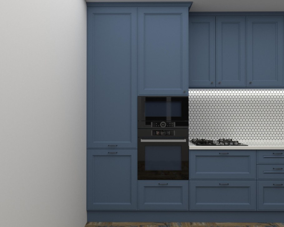 Фото фасадов кухни деним к-663