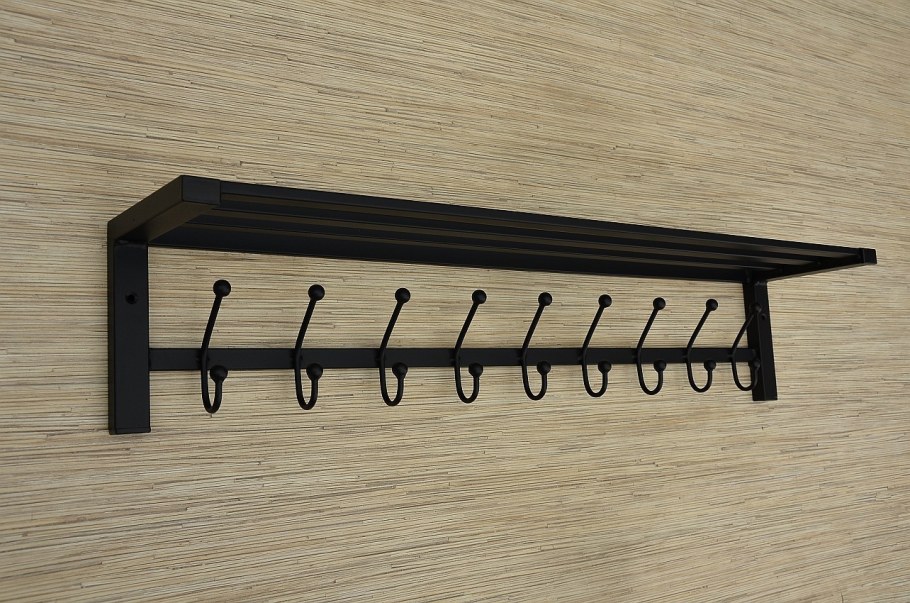 Вешалка настенная с полкой "комфорт 9" серый внк93