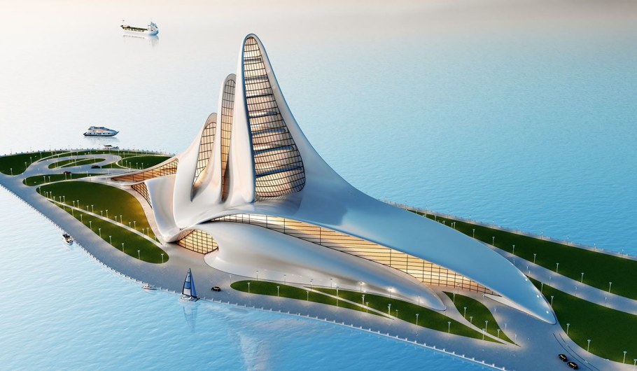 .Архитектура объемных сооружений Баку