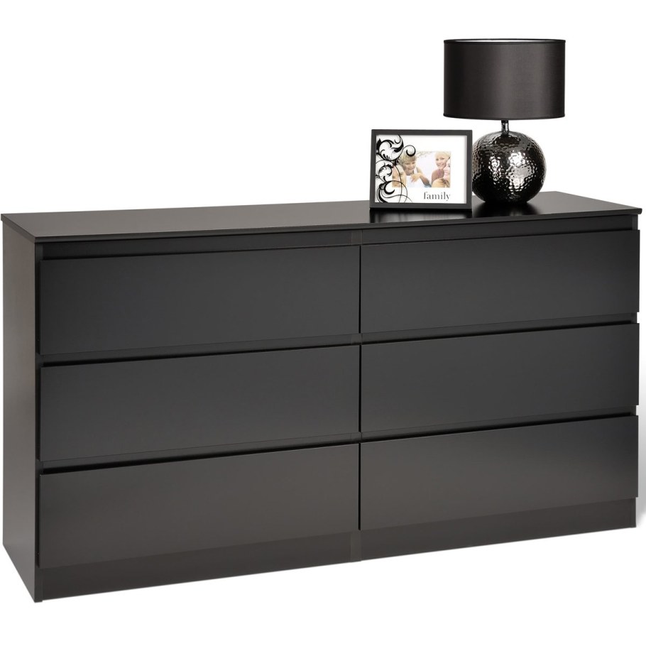 Длинный черный комод