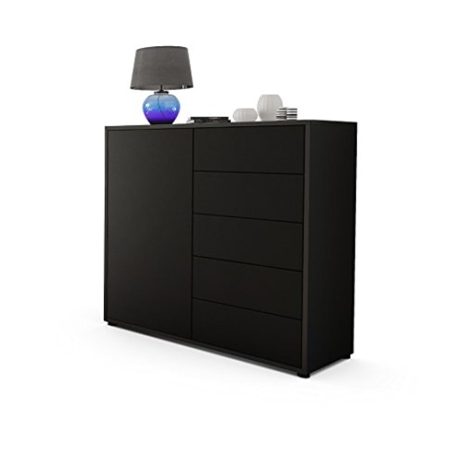 Комод черный матовый