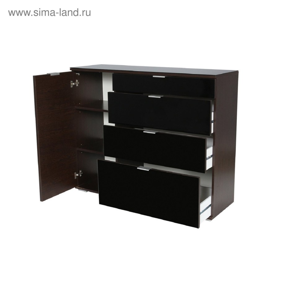 Комод noff черный глянец