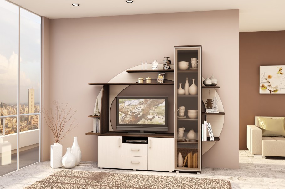 Стенка тумба ТВ Астрид МФ