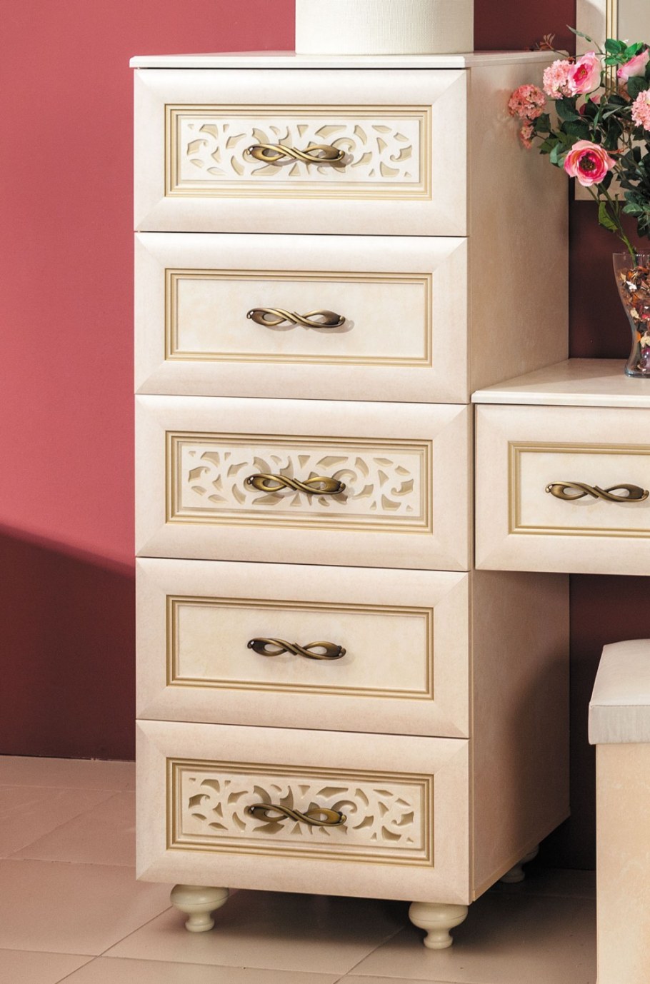 Александрия комод высокий (кожа Ленто)625.090