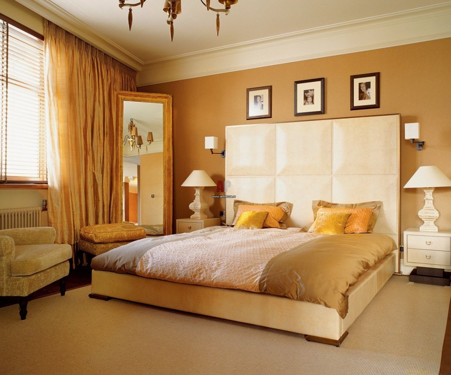 Спальня 15 кв.м в осеннем стиле