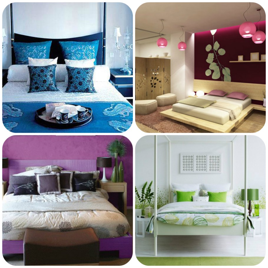 Цветовое решение для коллажа спальни