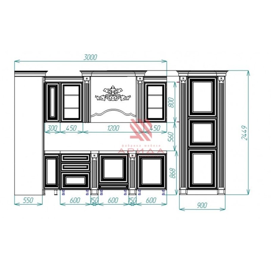 Кухня Венеция фабрика Арида