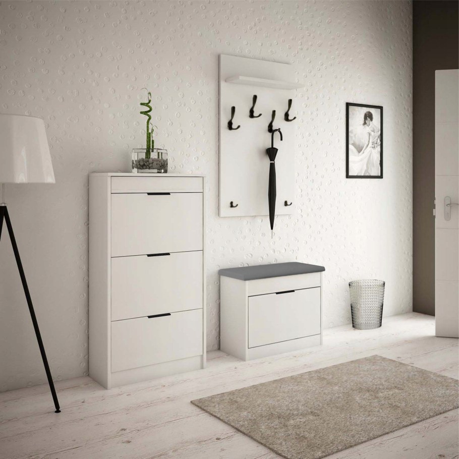 Тумба для обуви белая