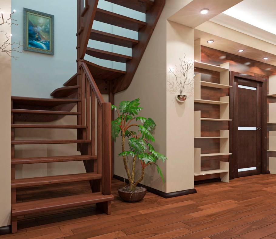 Лестница из сосны к-033м