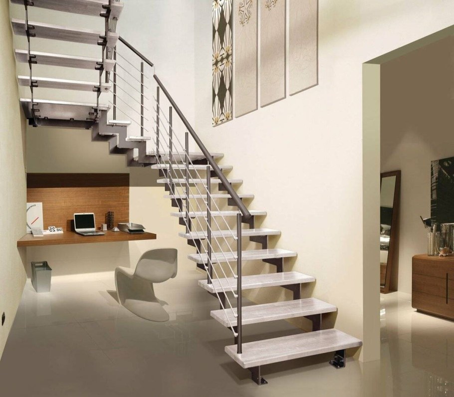 Лестница трехмаршевая п образная